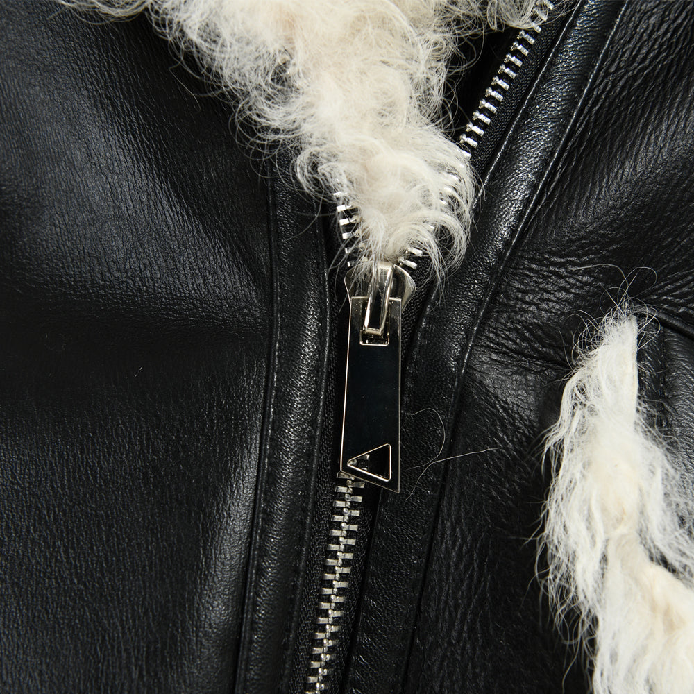 Winter Warm Thick Fahion Ladies Sharling Coat With Real Lamb Fur Custom Genuine Leather Jacket Woman Shearling