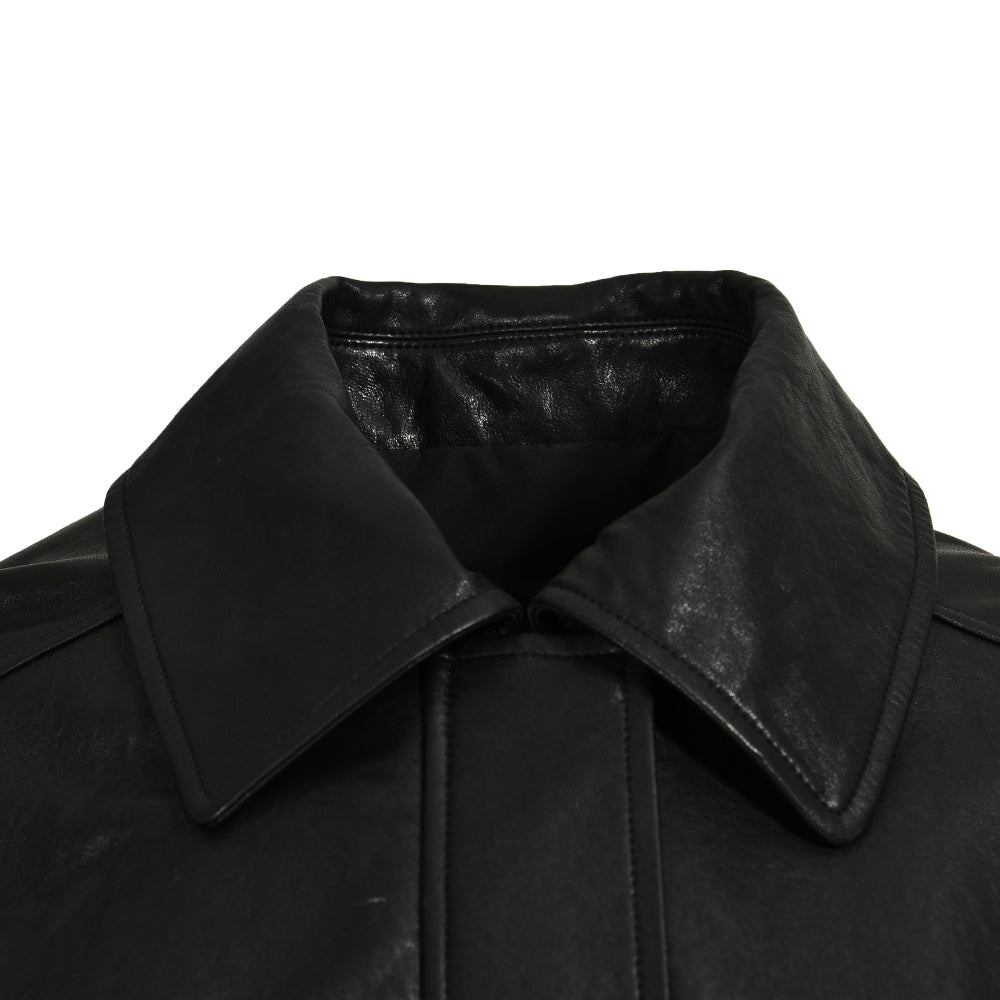 Ladies Cropped Leather Jackets Zipper Design Spring Wholesale Genuine Leather Jacket For Men