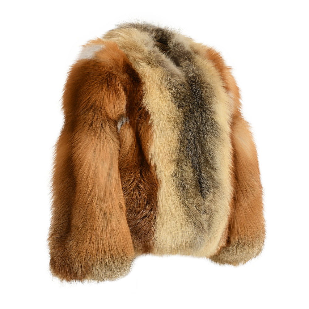 Winter Warm Thick Regular Length Ladies Genuine Fluffy Fox Fur Coat Custom Wholesale Women Real Fox Fur Coat