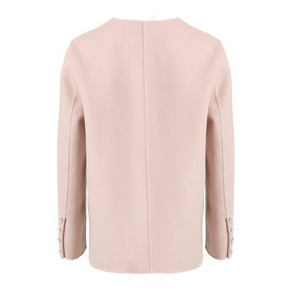 New Design Ladies Double-sided Cashmere Coat With Removable Real Fox Fur Custom Wholesale Winter Fashion Women Wool Coats