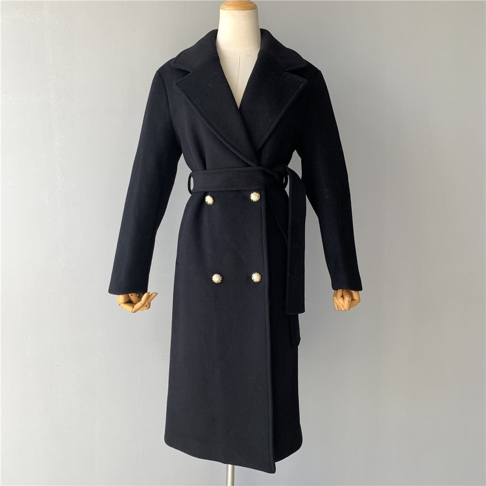 Jaxmonoy Stylish Cashmere Wool Coat With Polyester Lining