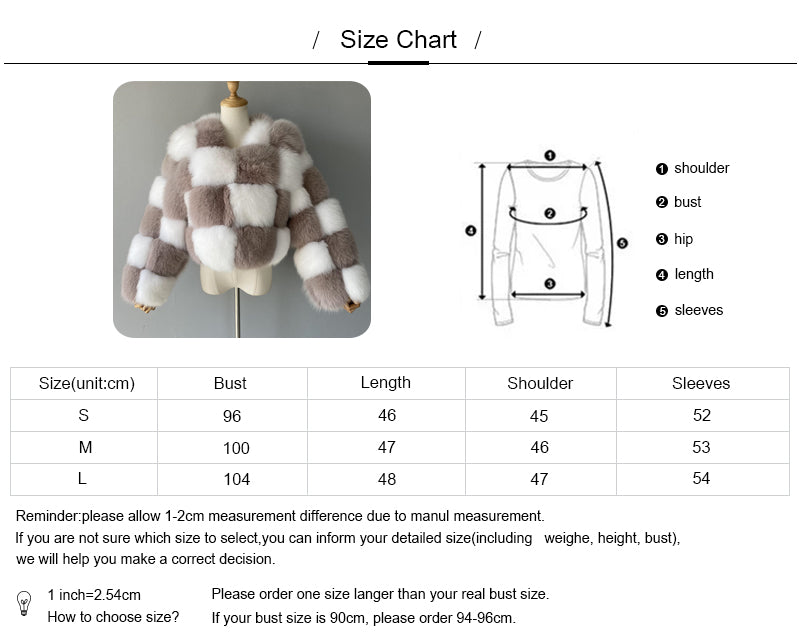 Jaxmonoy Two-color Stitching Classic Style Fashion Warm Winter Real Fox Fur Coat