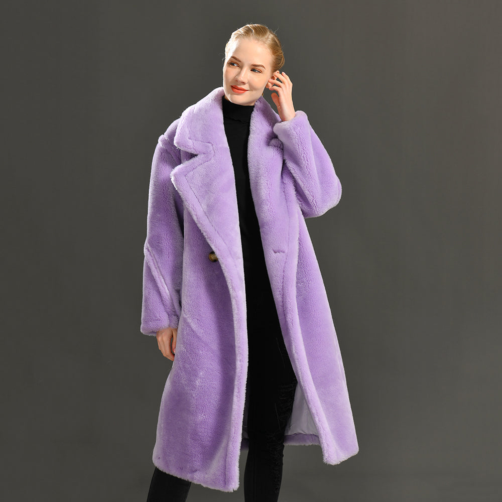 Jaxmonoy Sheep Shearling Coat Teddy Coat
