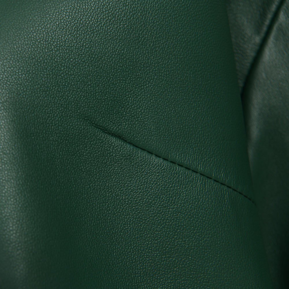 Spring Genuine Sheepskin Leather Jackets Custom Color Button Design