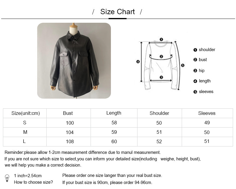 Turn-down Collar Real Sheepskin Leather Jacket for women