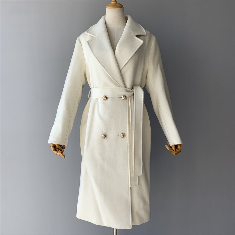 Jaxmonoy Stylish Cashmere Wool Coat With Polyester Lining
