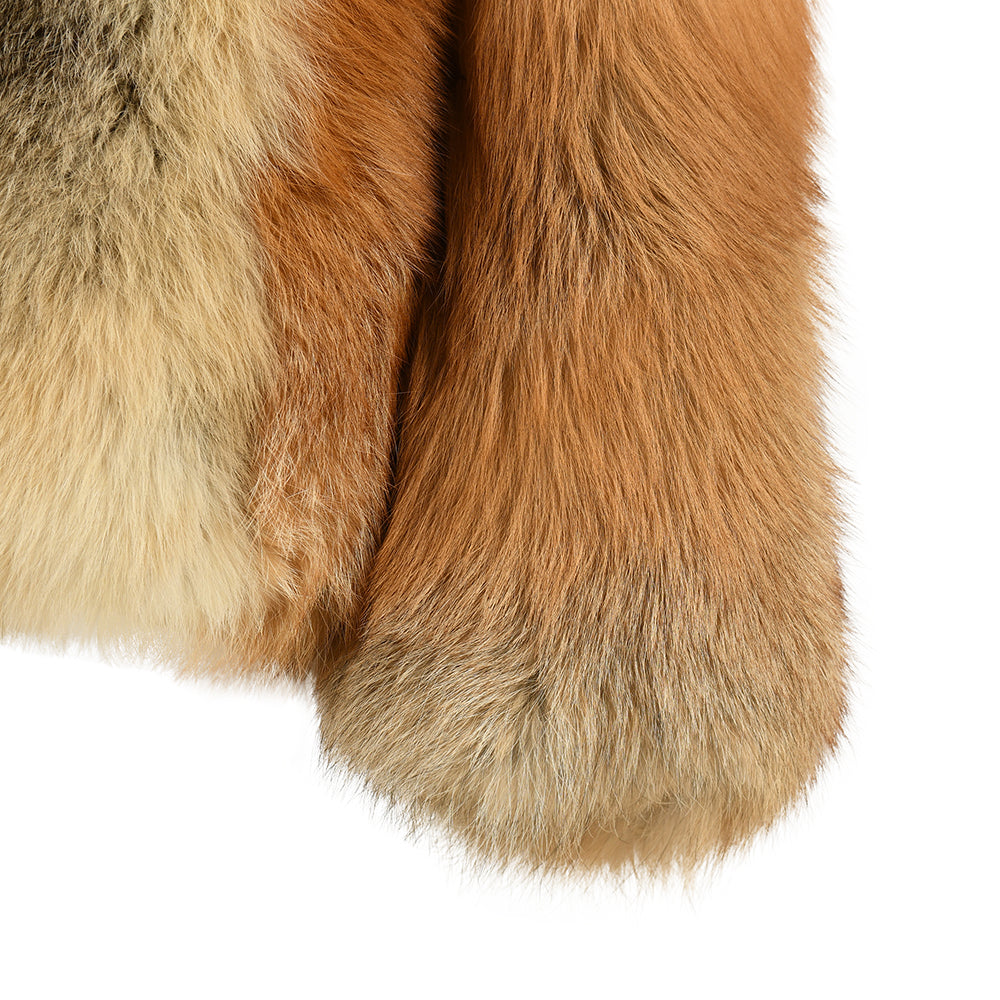 Winter Warm Thick Regular Length Ladies Genuine Fluffy Fox Fur Coat Custom Wholesale Women Real Fox Fur Coat