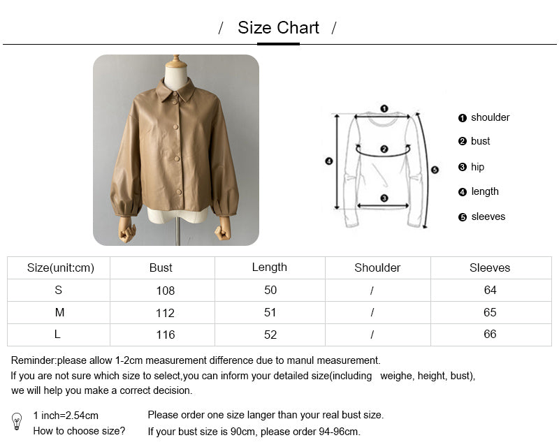 Spring Genuine Sheepskin Leather Jackets Custom Color Button Design