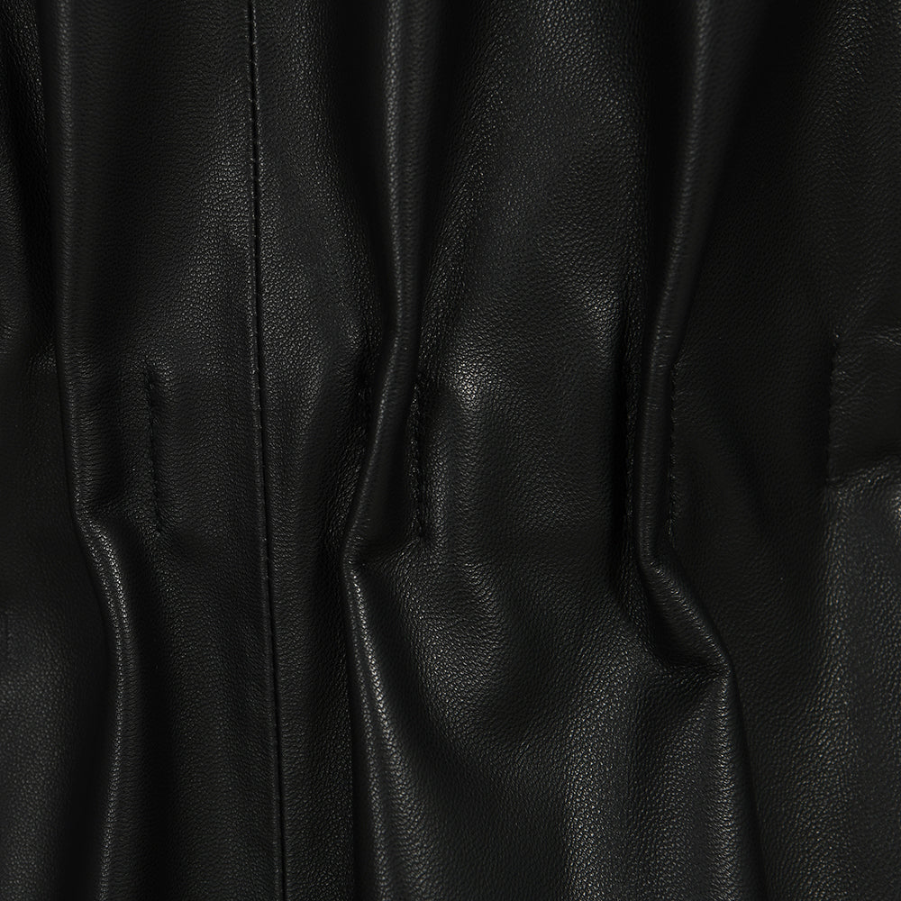 Leather Jackets Custom Color Drawstring Design Wholesale Custom Genuine Leather Women Jacket