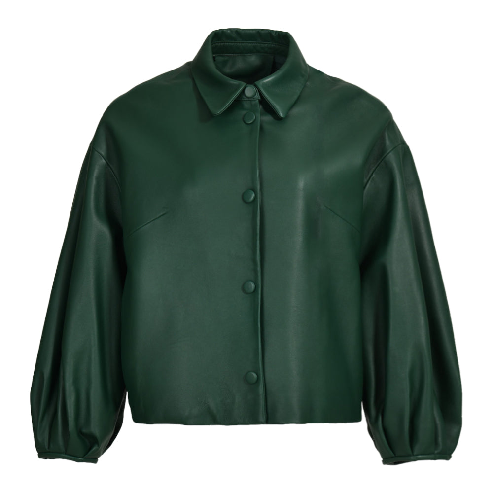 Spring Genuine Sheepskin Leather Jackets Custom Color Button Design
