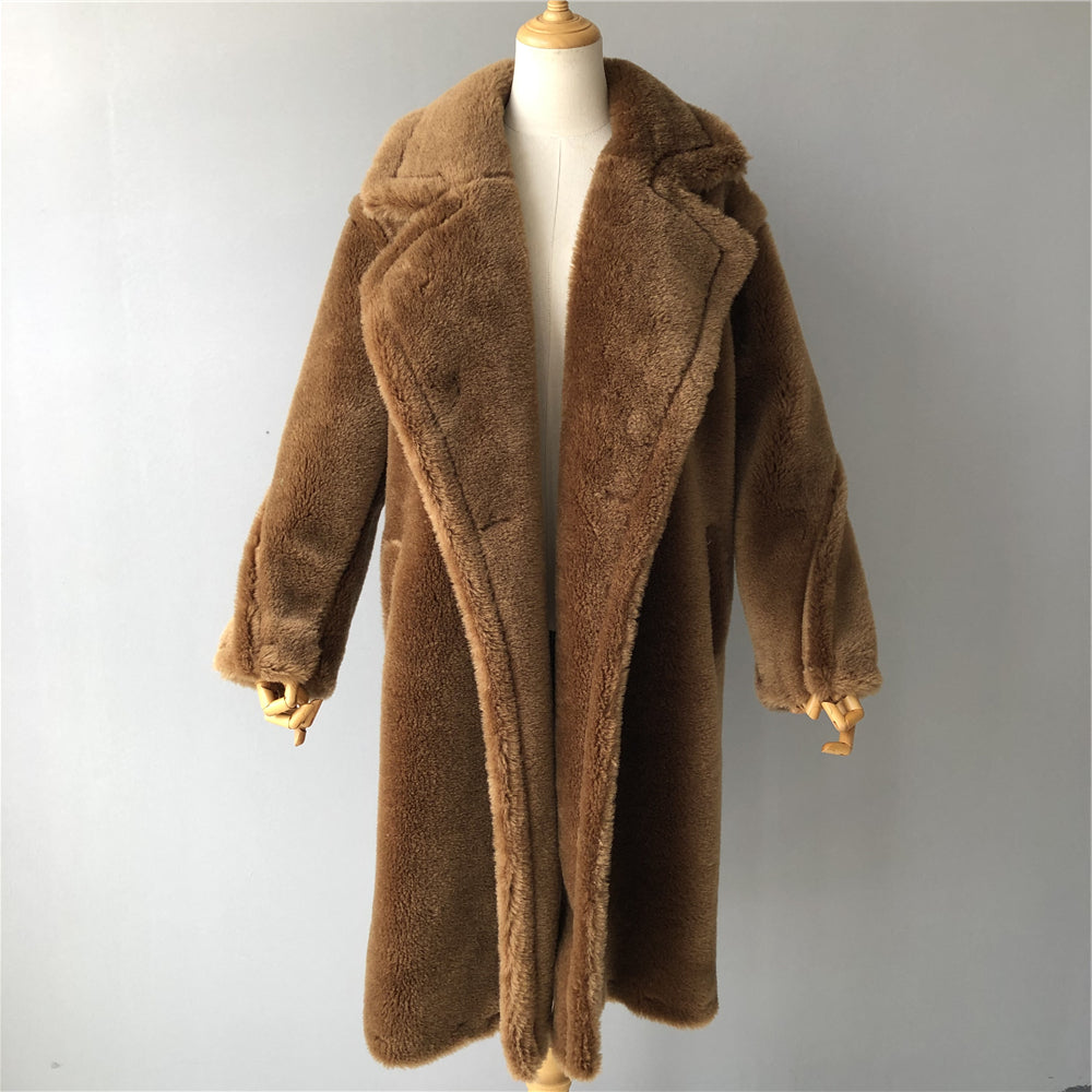 Jaxmonoy Sheep Shearling Coat Teddy Coat