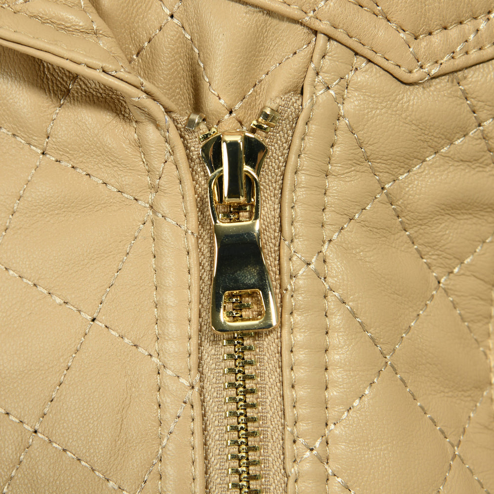 Popular Colorful Leather Coat Belt Zipper Design V-neck Genuine Leather Jacket Women