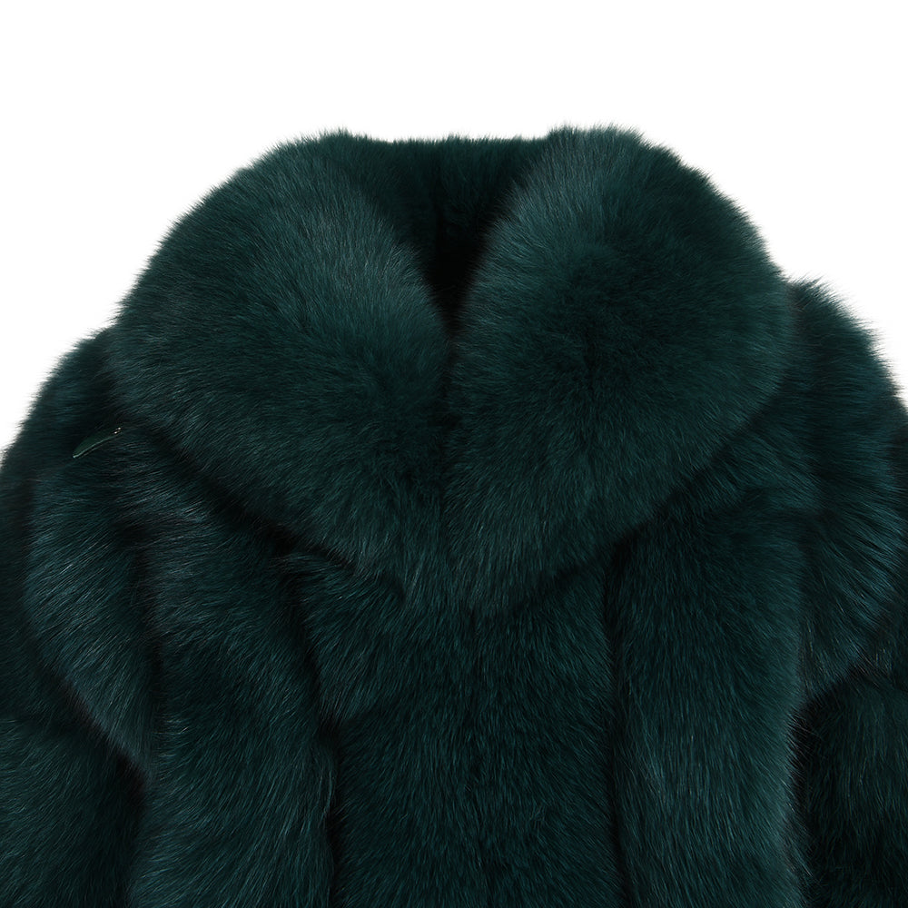 Regular Length Hot Sale Thick Windproof Fluffy Real Fox Fur Coat Warm Winter Women Custom Fur Coat