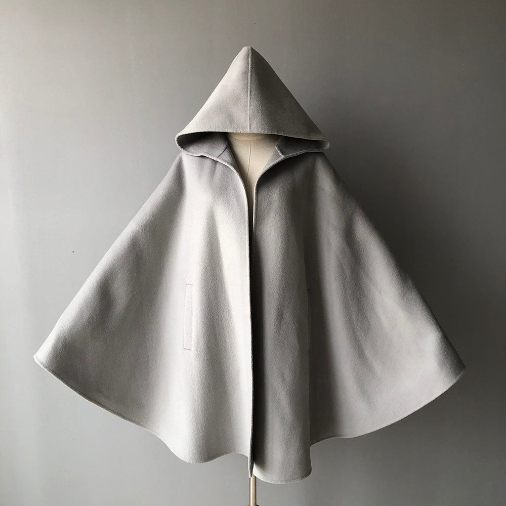 Jaxmonoy Fashion Girls Double Sided Cashmere Wool Cloak