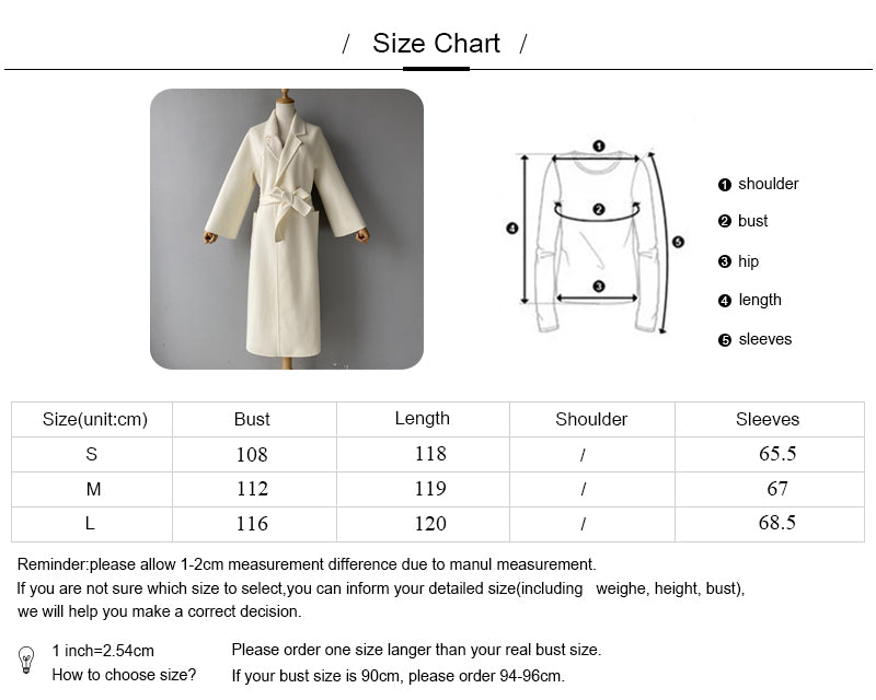 Solid Color Cashmere Coat With Big Side Pocket And Removable Belt