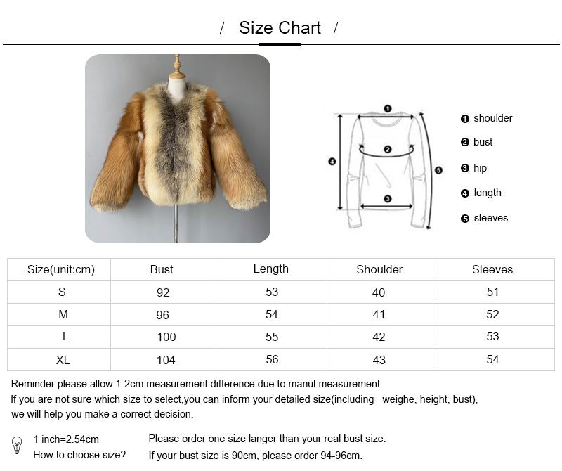 Winter Warm Thick Regular Length Ladies Genuine Fluffy Fox Fur Coat Custom Wholesale Women Real Fox Fur Coat