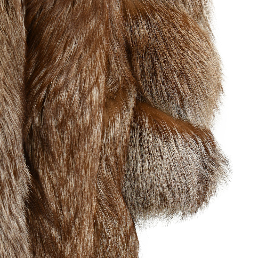 Regular Length Custom Style Genuine Fluffy Fox Fur Coat Wholesale Winter Women 100% Real Fur Coat