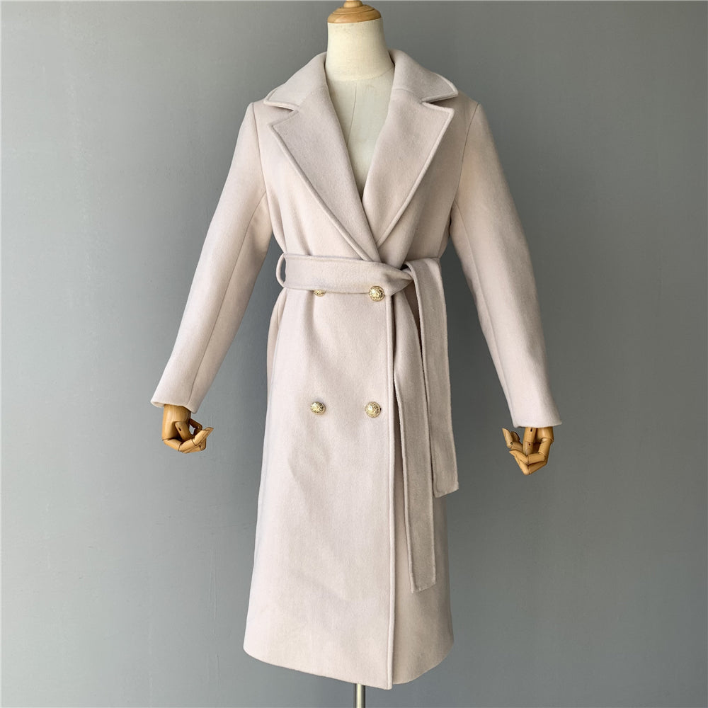 Jaxmonoy Stylish Cashmere Wool Coat With Polyester Lining