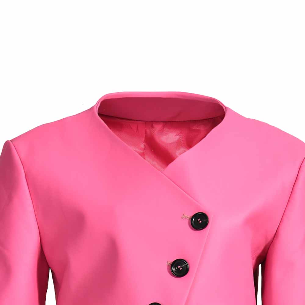 High Quality Half Sleeve Irregular Leather Jacket Latest Design For Women