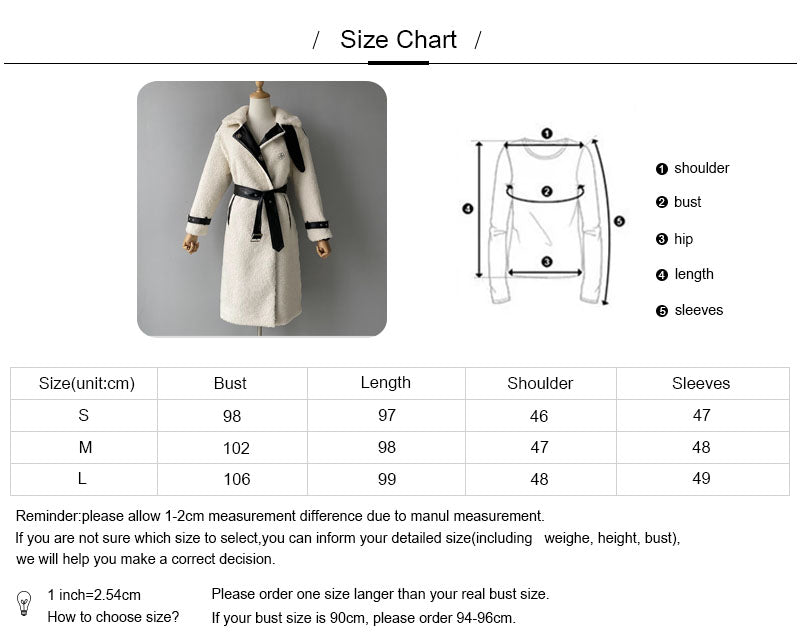 Genuine Shearling Coat With Belt Design Wholesale Custom Sheepskin Coat