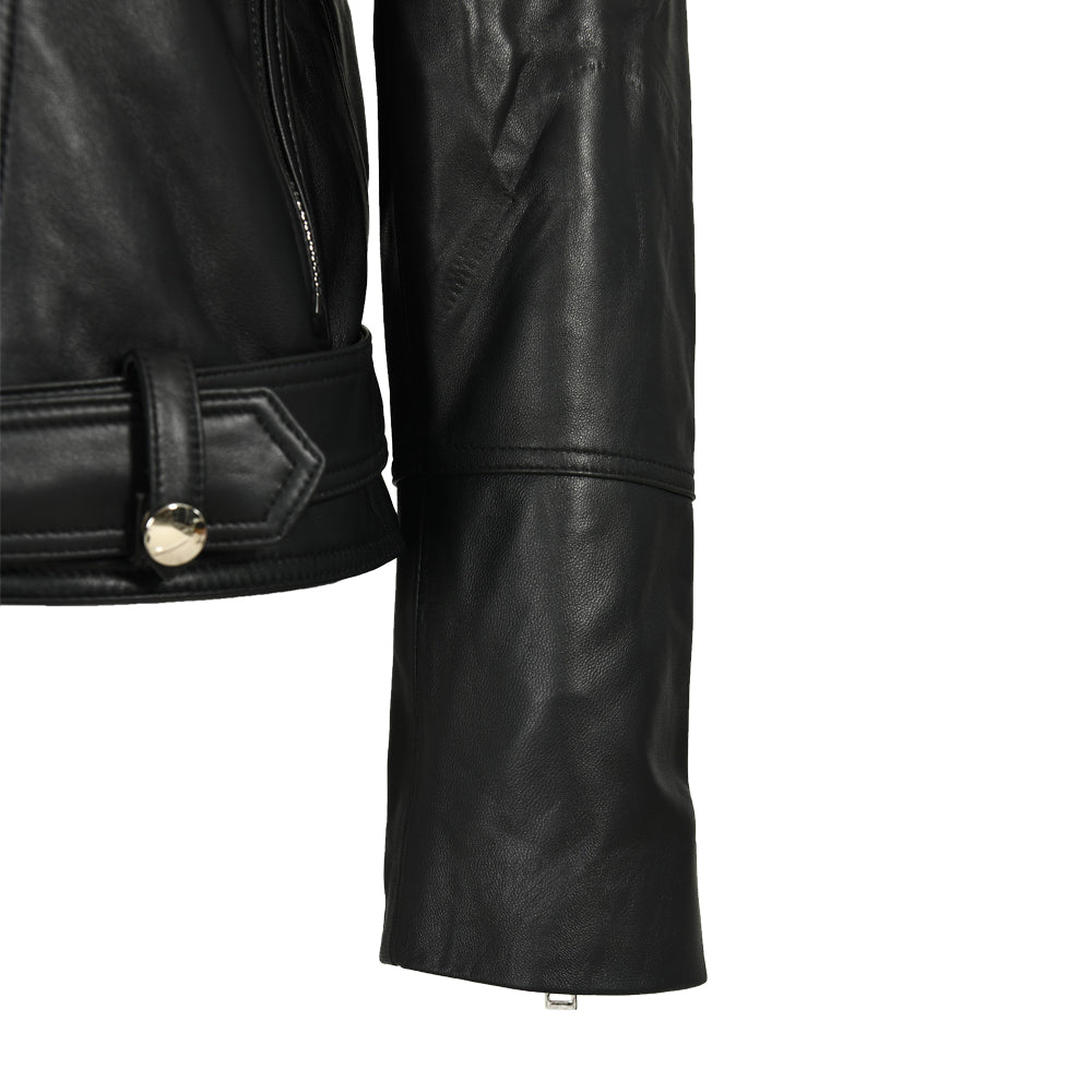 Women Genuine Sheepskin Leather Jackets Zipper Design Wholesale Custom Mens Leather Jacket