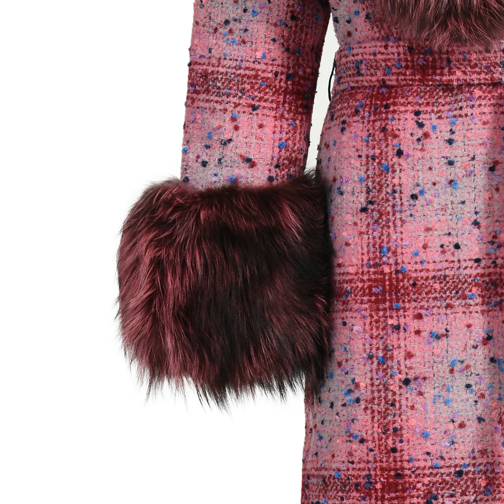 New Style Popular Double-sided Long Cashmere Coat With Real Fox Fur Wholesale Custom Wool Trench Coat Women