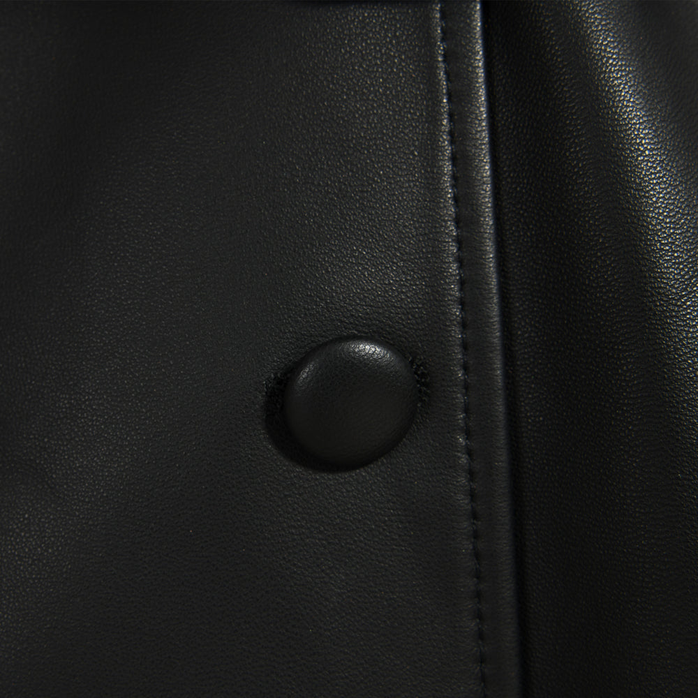 Long Leather Coats With Fur Collar And Cuffs Sheepskin Leather Jackets Unisex