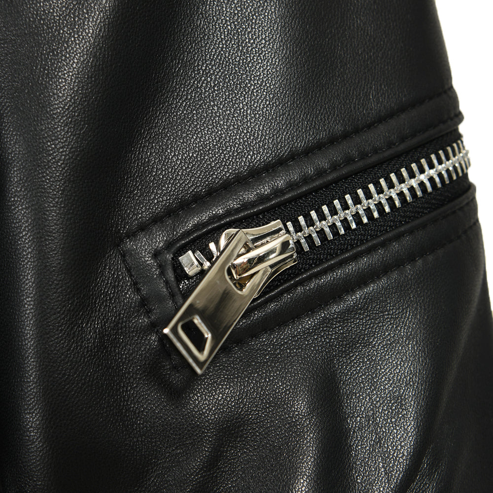 Women Genuine Sheepskin Leather Jackets Zipper Design Wholesale Custom Mens Leather Jacket