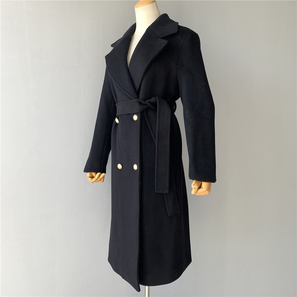 Jaxmonoy Stylish Cashmere Wool Coat With Polyester Lining