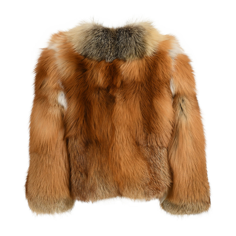 Winter Warm Thick Regular Length Ladies Genuine Fluffy Fox Fur Coat Custom Wholesale Women Real Fox Fur Coat