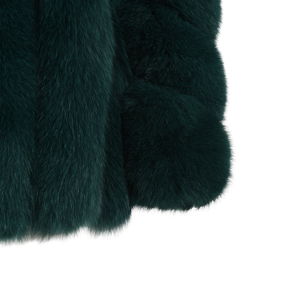 Regular Length Hot Sale Thick Windproof Fluffy Real Fox Fur Coat Warm Winter Women Custom Fur Coat