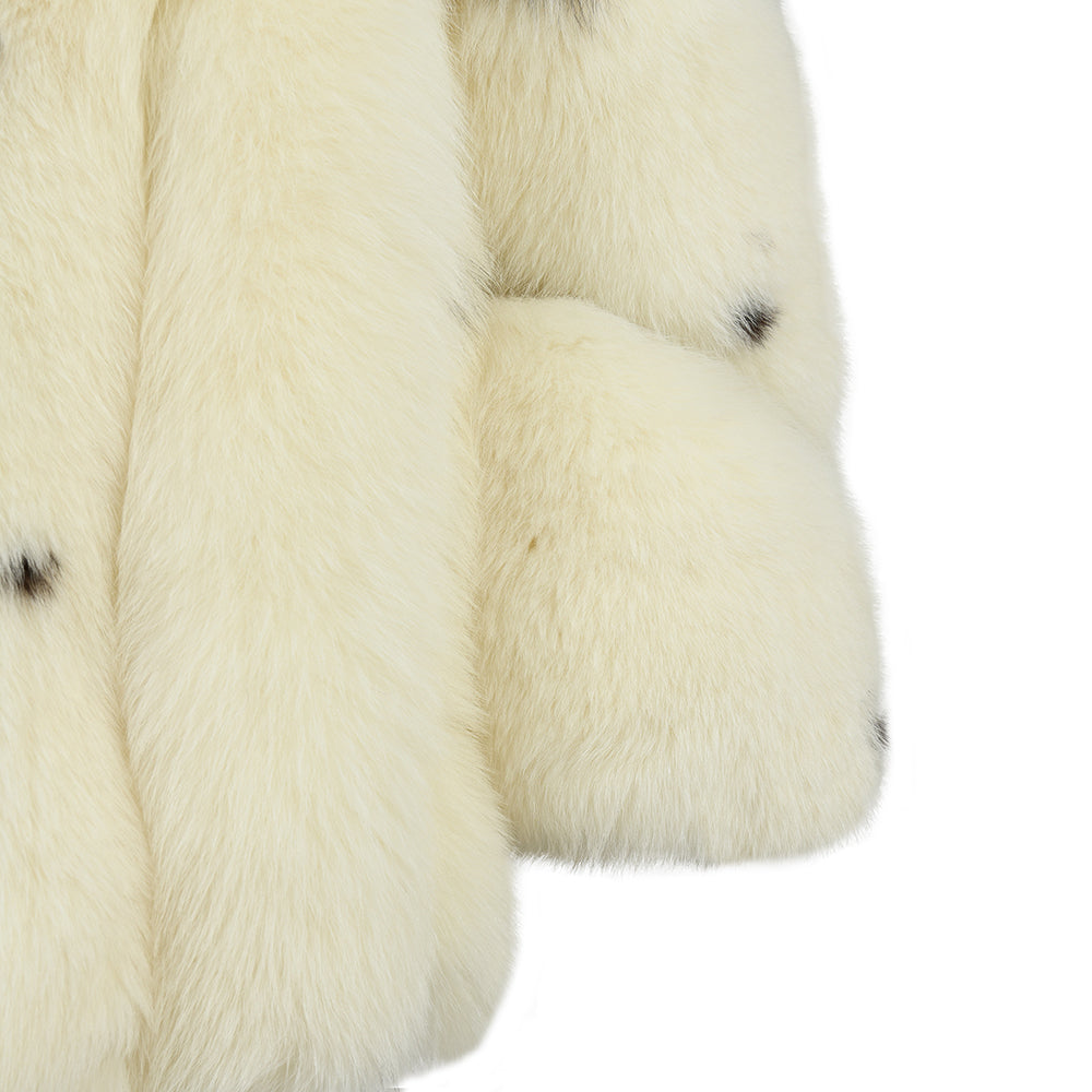 Fluffy Real Fox Fur Coat Luxury Fur Collar Wholesale Fur Lined Winter Coat
