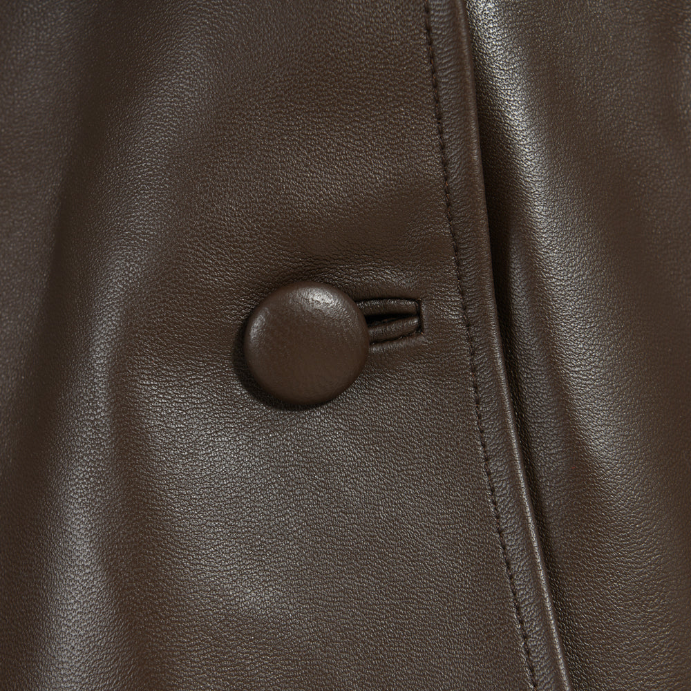 Regular Length Genuine Sheepskin Leather Coat With Real Fox Fur Collar And Cuffs Winter Women Leather Jacket Genuine