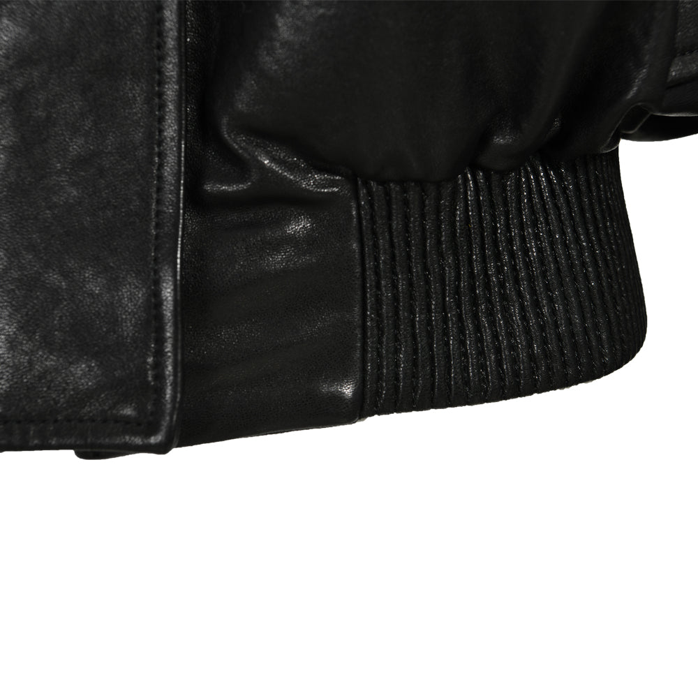 Ladies Cropped Leather Jackets Zipper Design Spring Wholesale Genuine Leather Jacket For Men