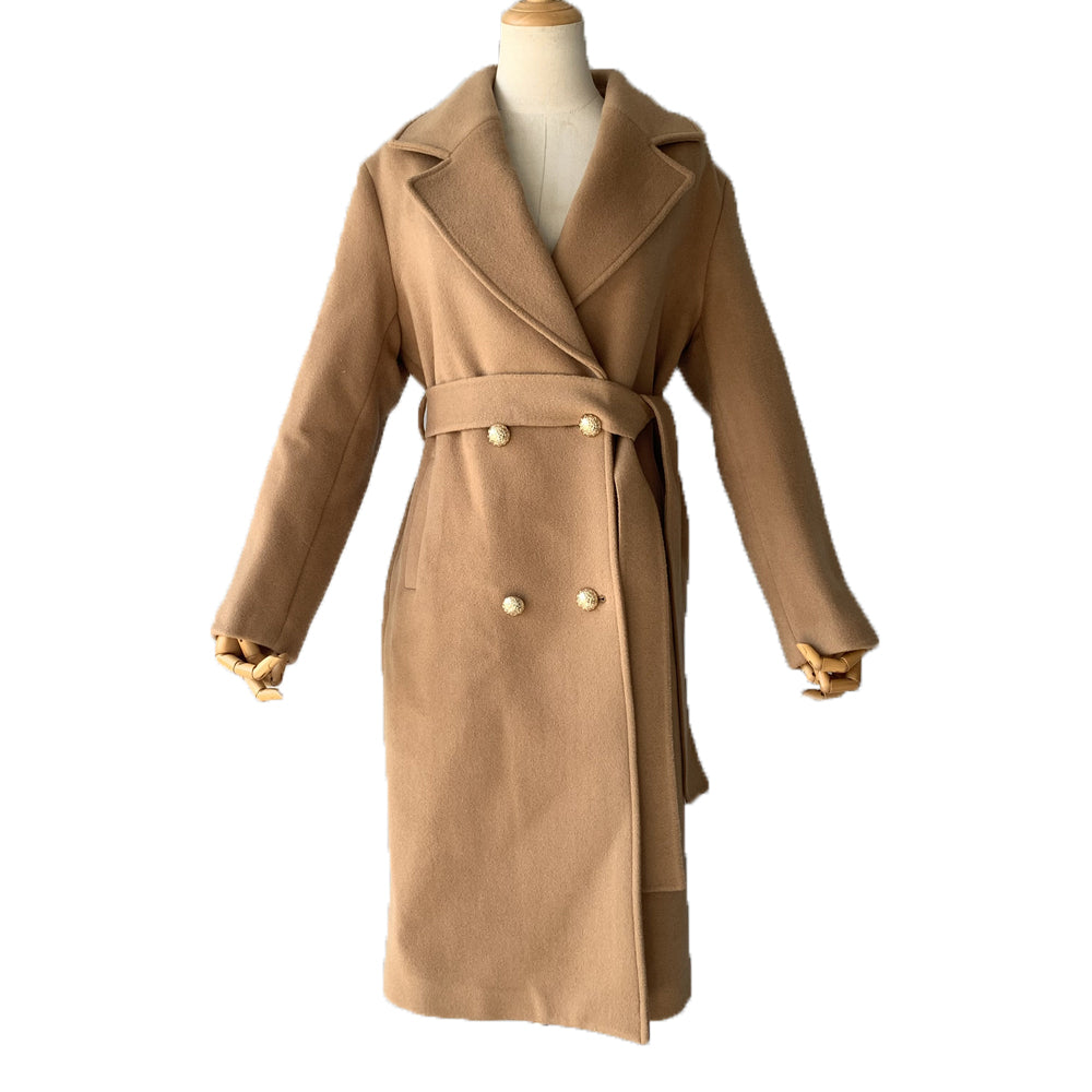 Jaxmonoy Stylish Cashmere Wool Coat With Polyester Lining