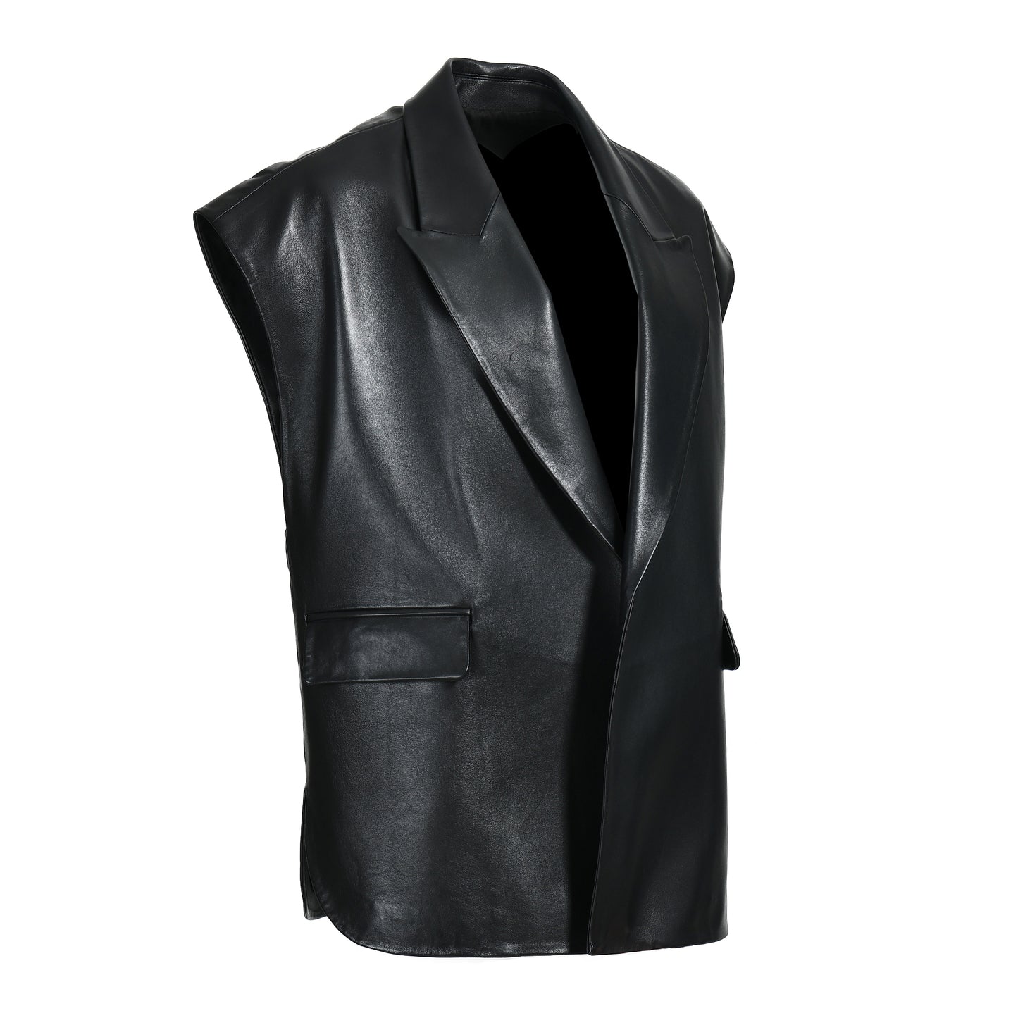 Ladies High Quality Real Sheepskin Leather Gilet Women Leather Jacket Vest