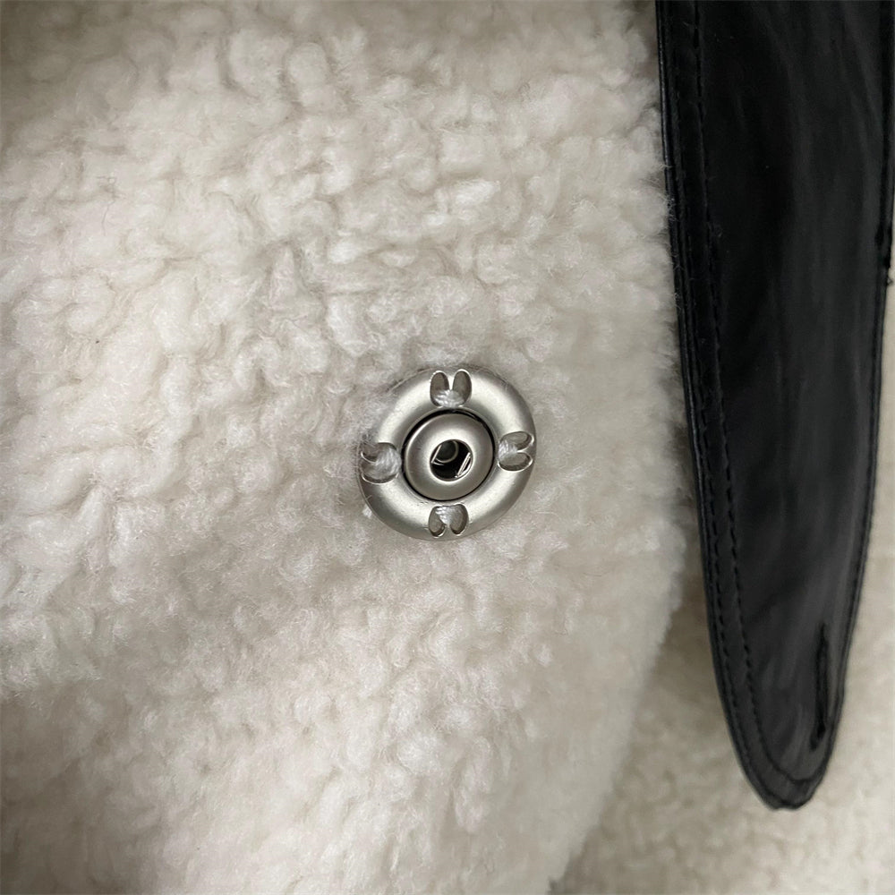 Genuine Shearling Coat With Belt Design Wholesale Custom Sheepskin Coat