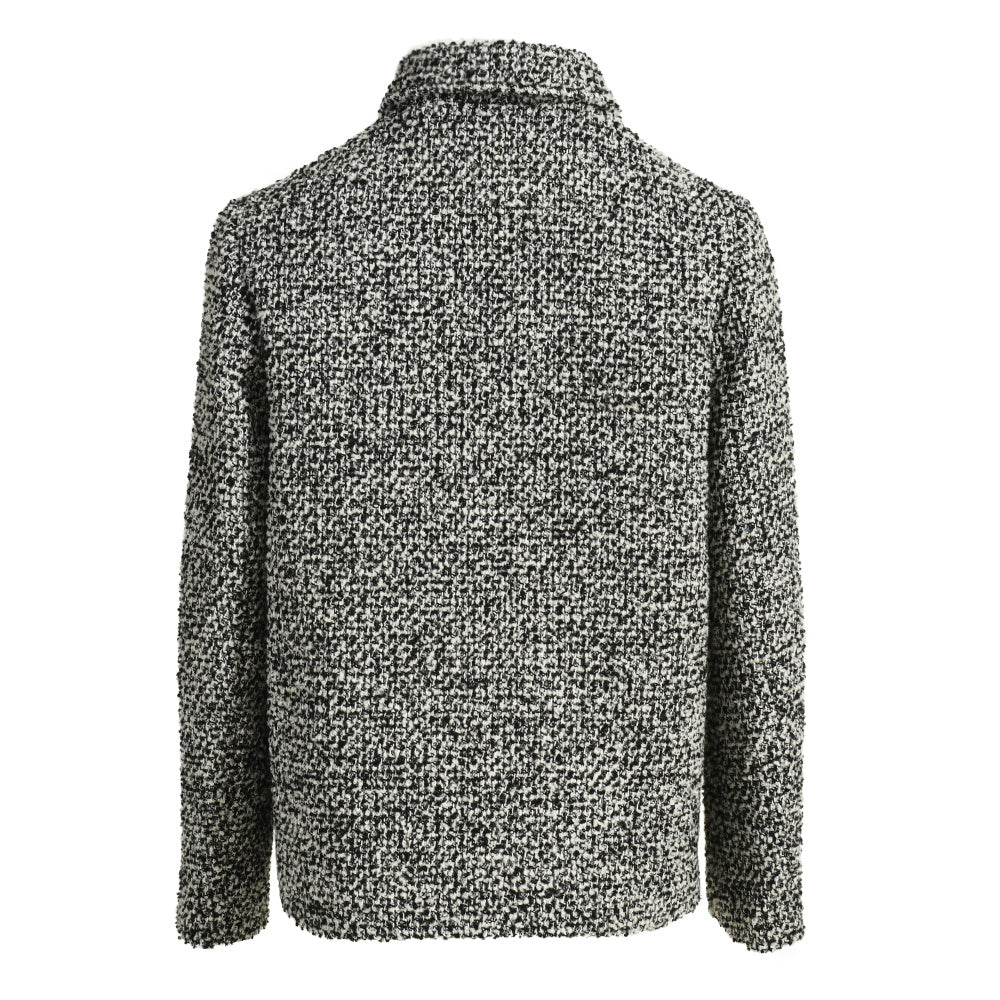 Mix Color Single Breased Button Wool Blends Jacket For Women
