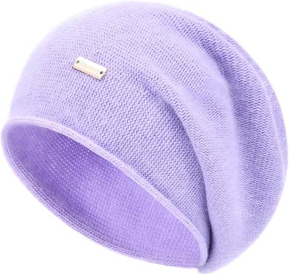 jaxmonoy Cashmere Slouchy Knit Beanie Hat for Women Winter Soft Warm Ladies Wool Knitted Skull Beanies Cap