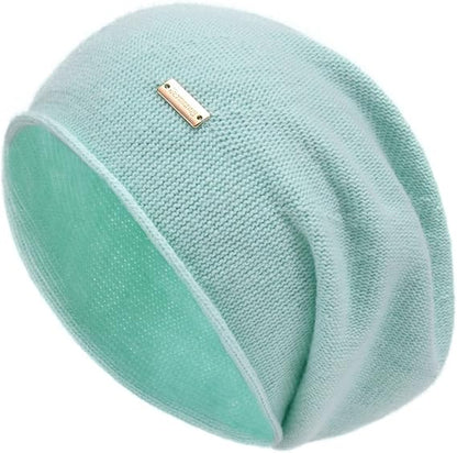 jaxmonoy Cashmere Slouchy Knit Beanie Hat for Women Winter Soft Warm Ladies Wool Knitted Skull Beanies Cap