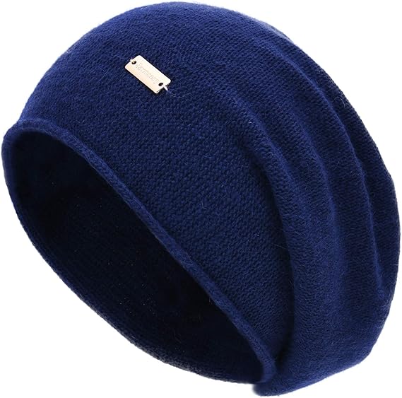 jaxmonoy Cashmere Slouchy Knit Beanie Hat for Women Winter Soft Warm Ladies Wool Knitted Skull Beanies Cap