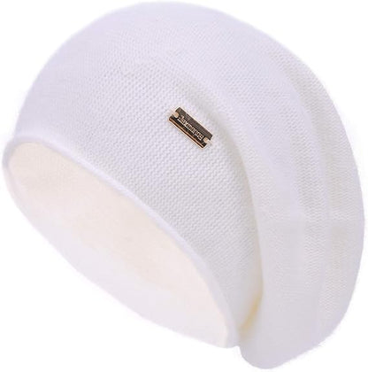 jaxmonoy Cashmere Slouchy Knit Beanie Hat for Women Winter Soft Warm Ladies Wool Knitted Skull Beanies Cap
