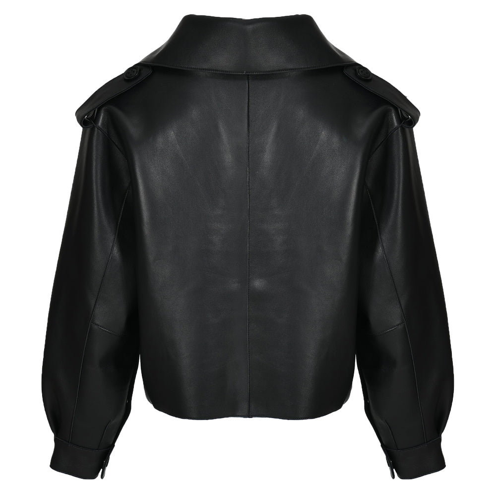 Women Plus Size Colorful Pure Genuine Real Sheep Skin Leather Jacket