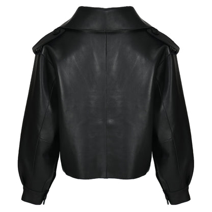 Women Plus Size Colorful Pure Genuine Real Sheep Skin Leather Jacket