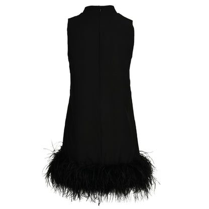 Patchwork Chiffon Ladies Tube Tops Tank Tops Strapless Vest Sleeveless Women Tops With Ostrich Feather