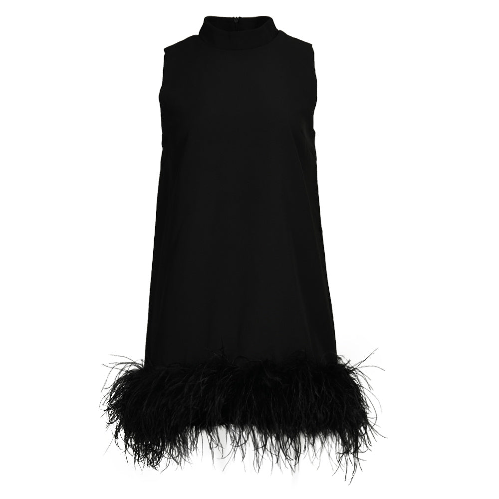 Patchwork Chiffon Ladies Tube Tops Tank Tops Strapless Vest Sleeveless Women Tops With Ostrich Feather