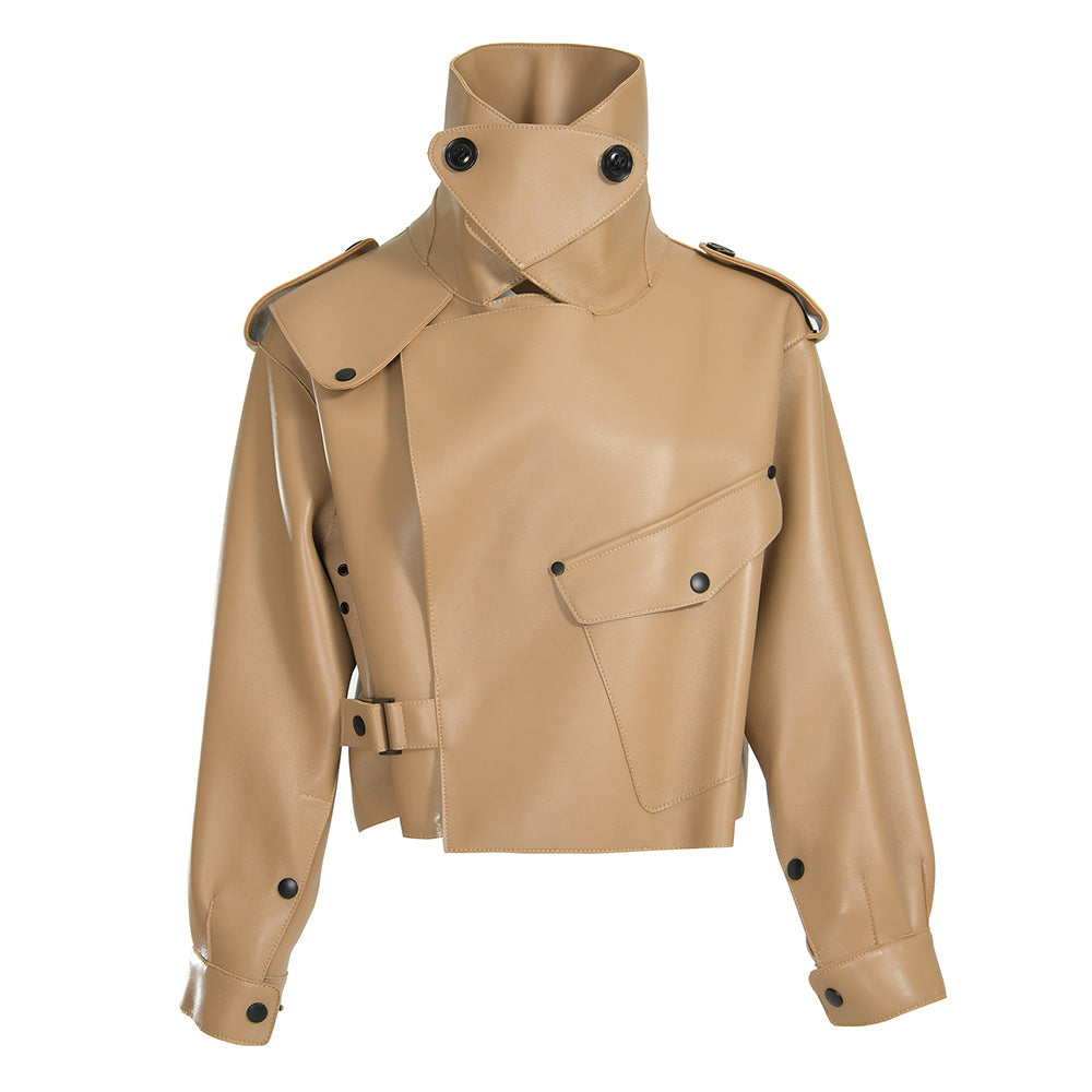 Women Plus Size Colorful Pure Genuine Real Sheep Skin Leather Jacket