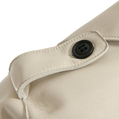Women Plus Size Colorful Pure Genuine Real Sheep Skin Leather Jacket