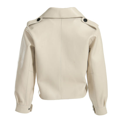Women Plus Size Colorful Pure Genuine Real Sheep Skin Leather Jacket