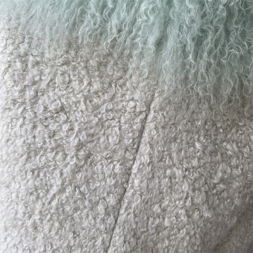 Thick Warm Long Sleeves Sheep Fur Short Style Autumn Big Luxury Lamb Fur Collar